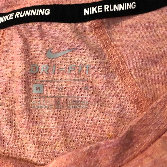 Nike Salmon Pink Running Dri-Fit T-Shirt - Picture 3 of 15